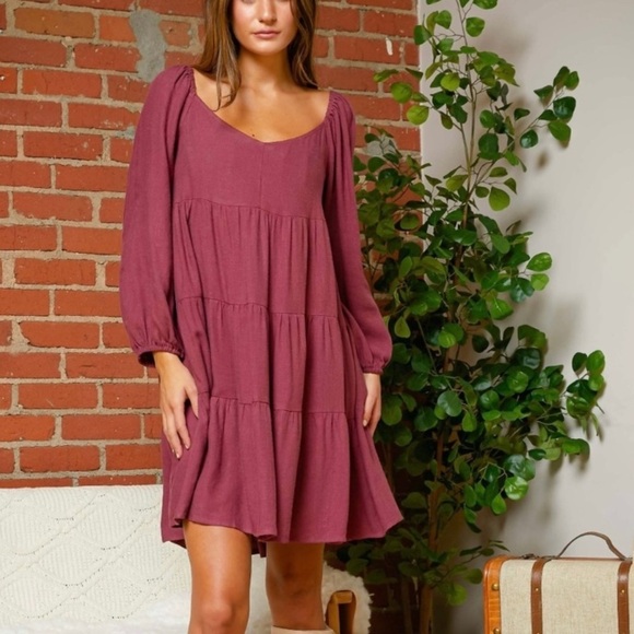 Dresses & Skirts - Merlot Baby Doll Dress
